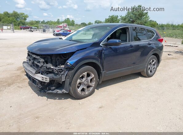 7FARW2H55JE092828 2018 HONDA CR-V Blue Առջևի ձախ երեք քառորդ տեսարան