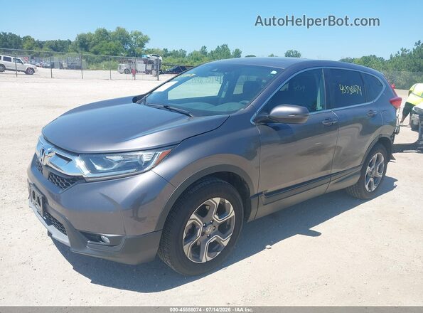 7FARW2H55KE014907 2019 HONDA CR-V Gray წინა მარცხენა ხედი სამი მეოთხედიდან