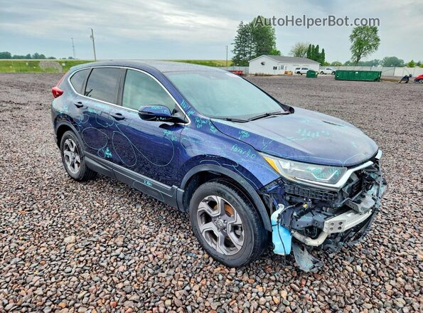 7FARW2H57JE008900 2018 HONDA CR-V Blue Delantero derecho