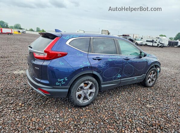 7FARW2H57JE008900 2018 HONDA CR-V Blue Trasero derecho