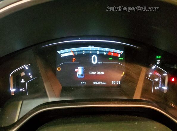 7FARW2H57JE041346 2018 HONDA CR-V Blue Vista del cuadro de instrumentos