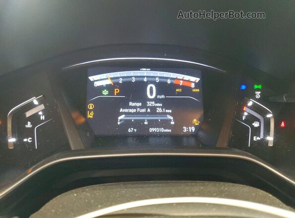 7FARW2H59KE013677 2019 HONDA CR-V Blue Instrument cluster view