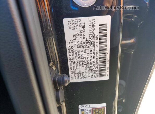 7FARW2H77ME029395 2021 HONDA CR-V Silver Widok naklejki z numerem VIN