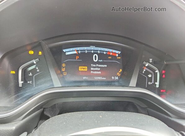 7FARW2H80KE032225 2019 HONDA CR-V Темно-бордовый Вид щитка приборов