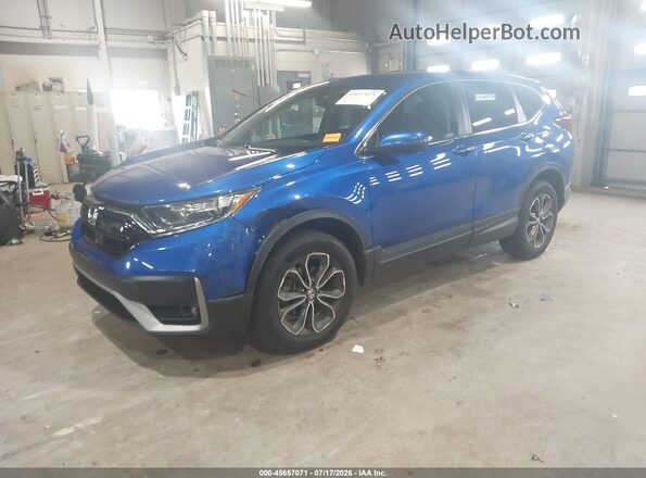7FARW2H80LE013434 2020 HONDA CR-V Blue წინა მარცხენა ხედი სამი მეოთხედიდან
