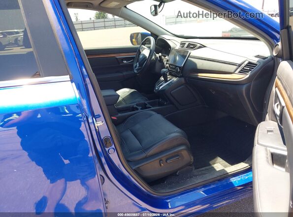 7FARW2H80LE015071 2020 HONDA CR-V Синий Вид салона спереди