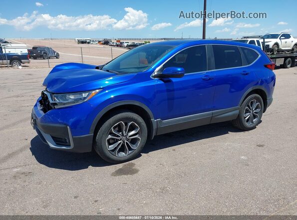 7FARW2H80LE015071 2020 HONDA CR-V Синий Передняя левая четверть