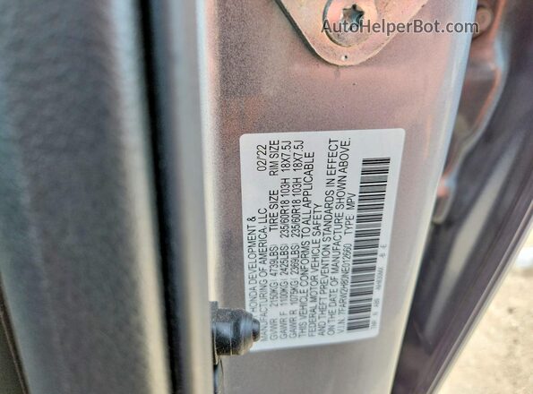 7FARW2H80NE012660 2022 HONDA CR-V Silver Vista del compartimento del motor