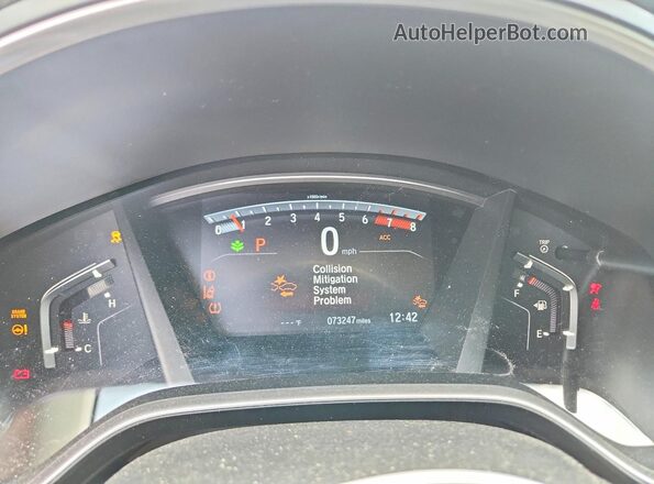 7FARW2H82KE001266 2019 HONDA CR-V White Instrument cluster view