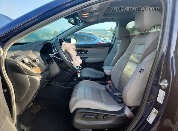 7FARW2H82KE041654 2019 HONDA CR-V Blue Front interior view