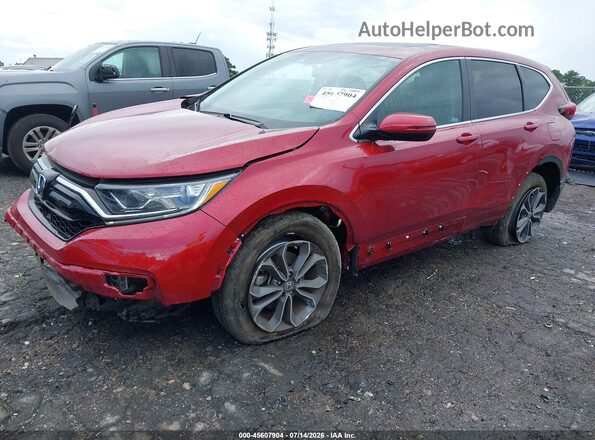 7FARW2H82NE047068 2022 HONDA CR-V Red Առջևի ձախ երեք քառորդ տեսարան