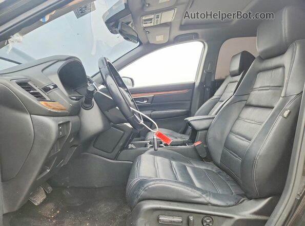 7FARW2H84JE068675 2018 HONDA CR-V Black Front interior view
