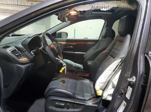 7FARW2H84KE048248 2019 HONDA CR-V Gray Front interior view