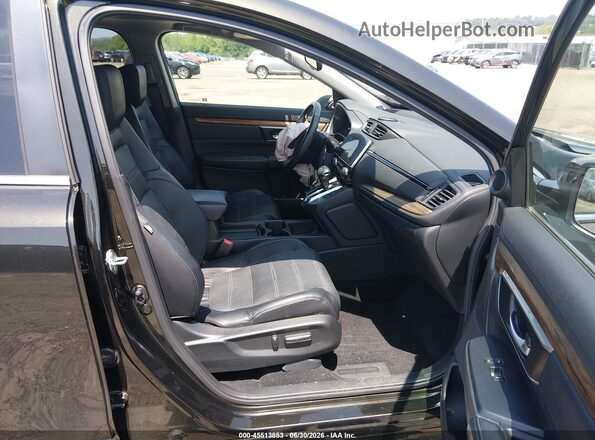 7FARW2H86JE068631 2018 HONDA CR-V Black Front interior view