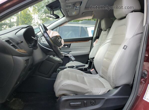 7FARW2H87JE100874 2018 HONDA CR-V Burgundy Вид салону спереду