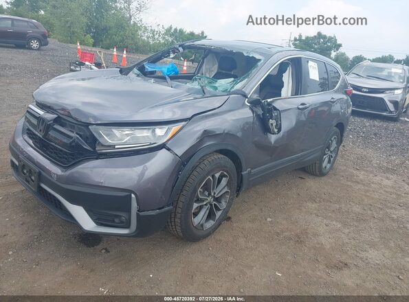 7FARW2H87NE041833 2022 HONDA CR-V Gray წინა მარცხენა ხედი სამი მეოთხედიდან