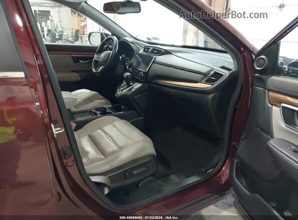 7FARW2H8XKE044379 2019 HONDA CR-V Maroon Вид салону спереду