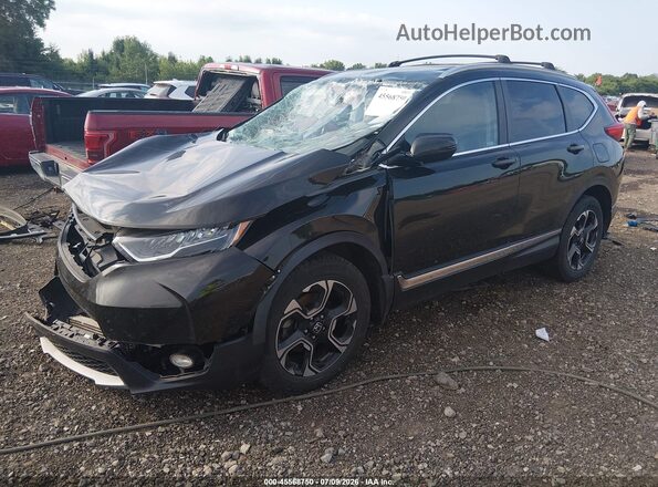 7FARW2H91JE002111 2018 HONDA CR-V Black წინა მარცხენა ხედი სამი მეოთხედიდან