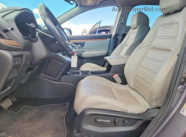 7FARW2H93KE014956 2019 HONDA CR-V Серый Вид салона спереди