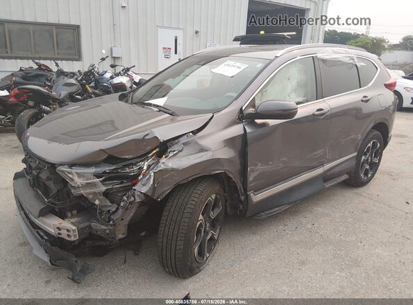7FARW2H95JE077698 2018 HONDA CR-V Gray წინა მარცხენა ხედი სამი მეოთხედიდან