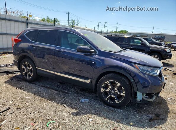 7FARW2H97KE008545 2019 HONDA CR-V Синий Передняя правая четверть