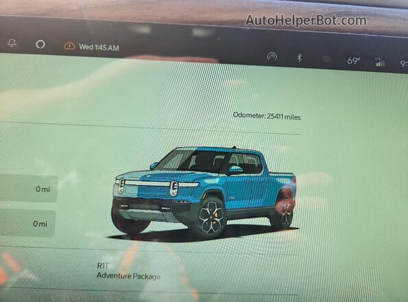 7FCTGAAA6NN014186 2022 RIVIAN R1T Blue Սարքավորումների վահանակի տեսք