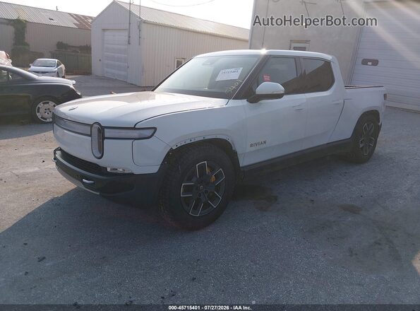 7FCTGAAAXPN022973 2023 RIVIAN R1T White წინა მარცხენა ხედი სამი მეოთხედიდან
