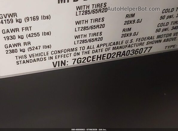 7G2CEHED2RA036077 2024 TESLA CYBERTRUCK Black Вид підкапотного простору