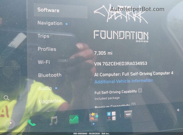 7G2CEHED3RA034953 2024 TESLA CYBERTRUCK Silver სალონის 360-გრადუსიანი ხედი