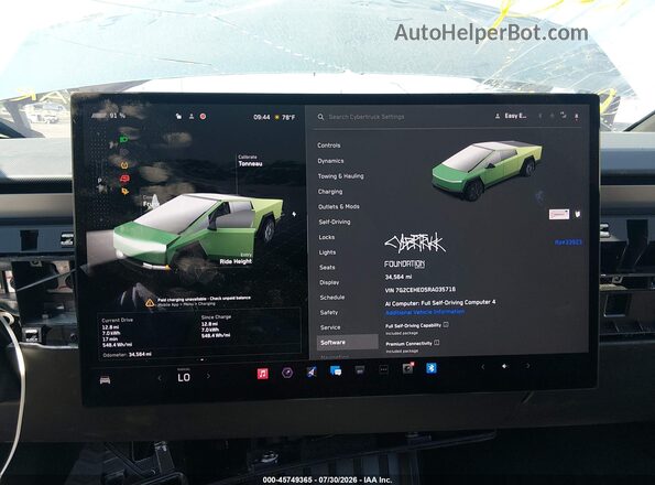 7G2CEHED5RA035716 2024 TESLA CYBERTRUCK Green 