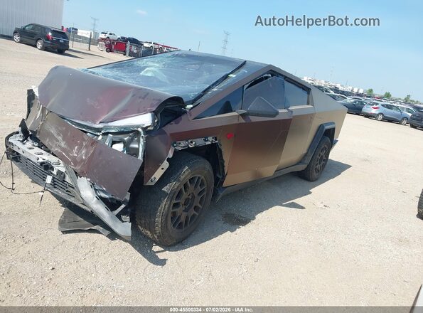 7G2CEHEE0RA054411 2024 TESLA CYBERTRUCK Коричневый Передняя левая четверть