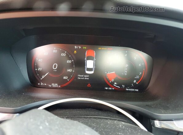 7JR102FK1LG067762 2020 VOLVO S60 Gray Instrument cluster view