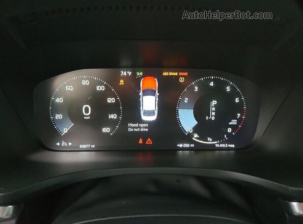 7JR102FM4MG080962 2021 VOLVO S60 Black Vista del cuadro de instrumentos