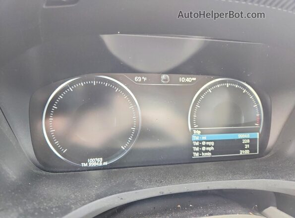 7JRA22TK1LG063600 2020 VOLVO S60 White Instrument cluster view