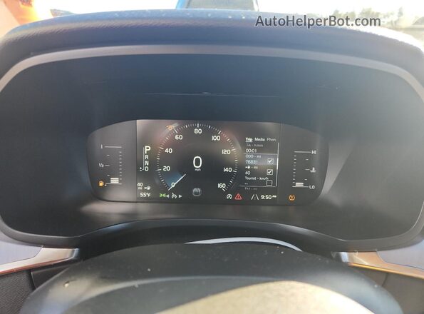 7JRA22TK5KG006718 2019 VOLVO S60 Blue Widok zestawu wskaźników