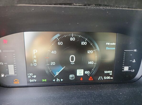 7JRA22TK7KG017994 2019 VOLVO S60 Red Widok zestawu wskaźników