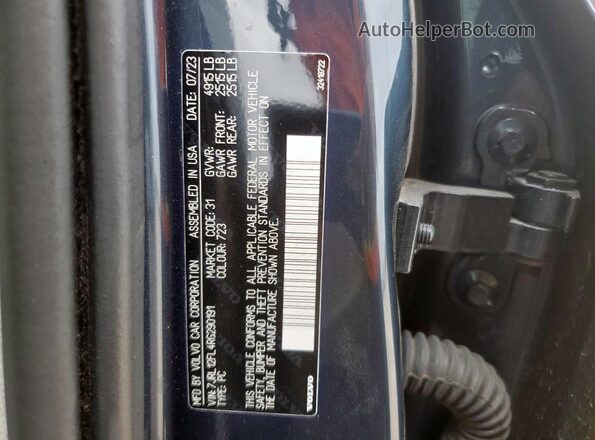 7JRL12FL4RG290191 2024 VOLVO S60 Blue Widok komory silnika