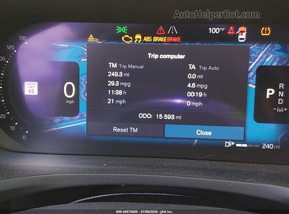 7JRL12FL5RG282553 2024 VOLVO S60 Blue Панорамний вид салону 360°