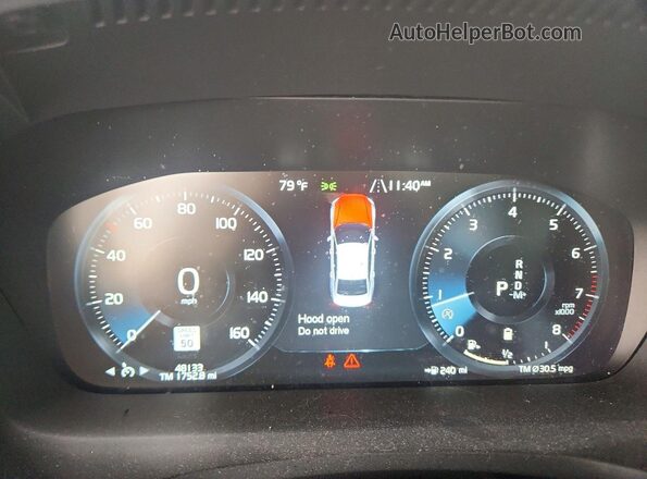 7JRL12FZ7NG160260 2022 VOLVO S60 Black Widok zestawu wskaźników