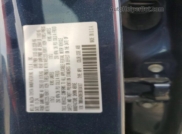 7MMVAADW5SN104187 2025 MAZDA CX-5 Blue Widok naklejki z numerem VIN
