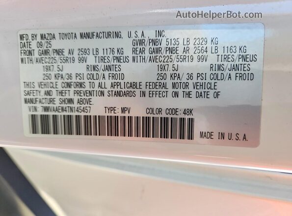 7MMVAAEW4TN145457 2026 MAZDA CX-5 White სალონის 360-გრადუსიანი ხედი