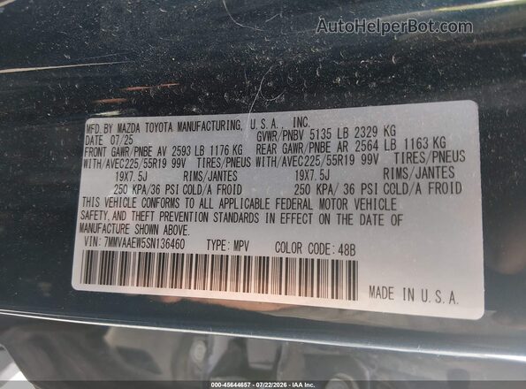 7MMVAAEW5SN136460 2025 MAZDA CX-50 HYBRID Blue Շարժիչի բաժամունքի տեսք