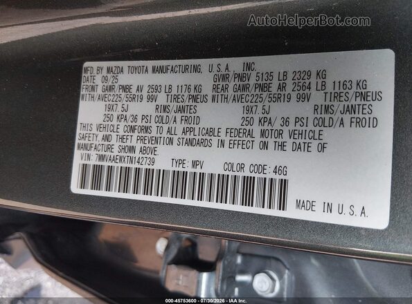 7MMVAAEWXTN142739 2026 MAZDA CX-50 HYBRID Gray Շարժիչի բաժամունքի տեսք