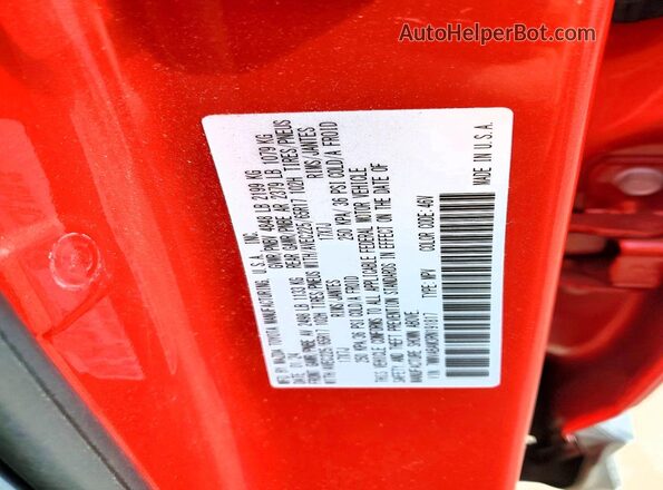 7MMVABAM3RN191817 2024 MAZDA CX-5 Red VIN კოდის სტიკერის ხედი