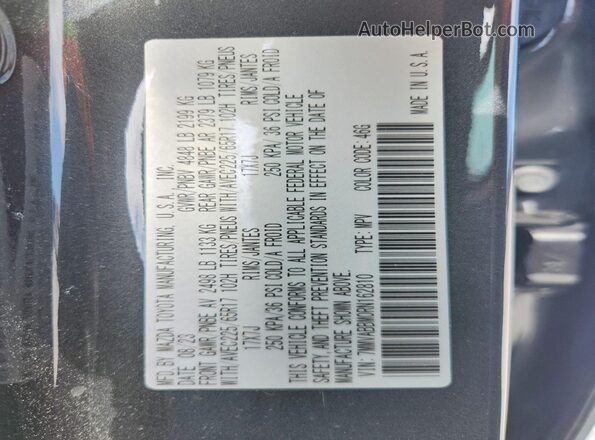 7MMVABBM0RN162810 2024 MAZDA CX-5 Charcoal VIN კოდის სტიკერის ხედი