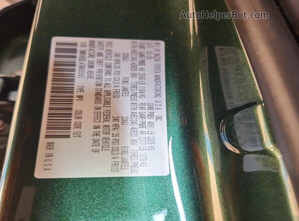 7MMVABDL4TN600563 2026 MAZDA CX-5 Green Vista de la etiqueta del VIN