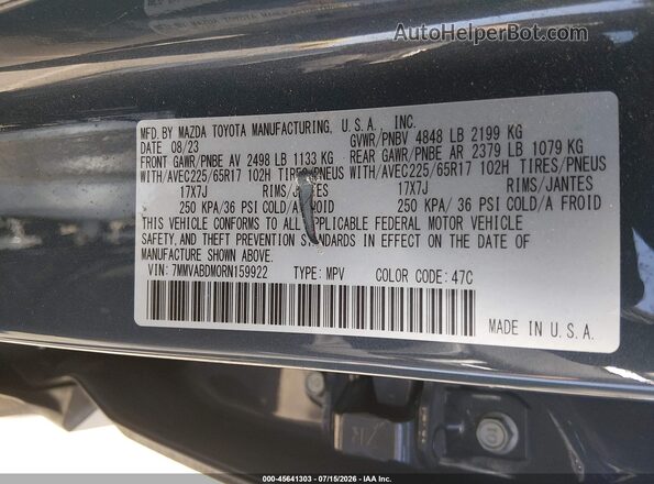 7MMVABDM0RN159922 2024 MAZDA CX-5 Blue Widok komory silnika