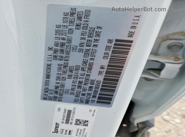 7MMVABDM1SN365420 2025 MAZDA CX-5 White Vista del compartimento del motor
