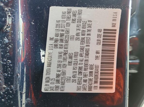 7MMVABDM5SN341007 2025 MAZDA CX-5 Blue VIN sticker view