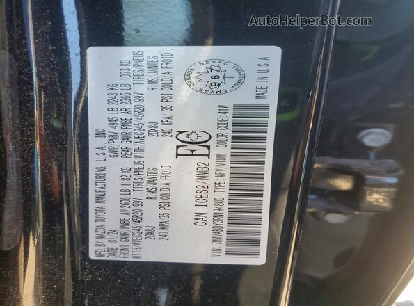7MMVABDY3RN194800 2024 MAZDA CX-5 Black Vista de la etiqueta del VIN
